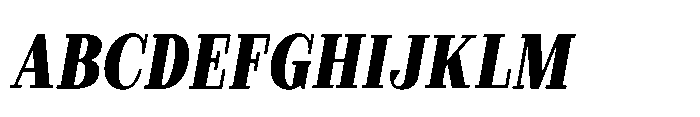 Slabdon Bold Condensed Italic Font UPPERCASE