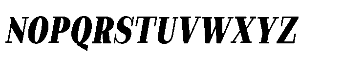 Slabdon Bold Condensed Italic Font UPPERCASE