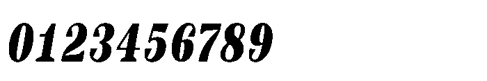 Slabdon Bold Condensed Srf Italic Font OTHER CHARS