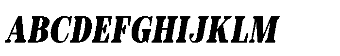 Slabdon Bold Condensed Srf Italic Font UPPERCASE