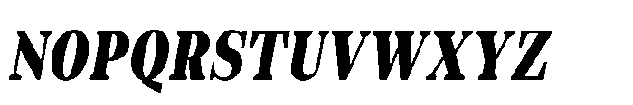 Slabdon Bold Condensed Srf Italic Font UPPERCASE