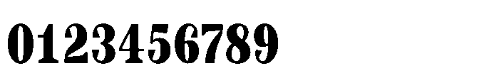 Slabdon Bold Condensed Srf Font OTHER CHARS