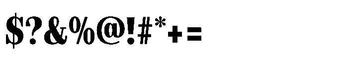 Slabdon Bold Condensed Srf Font OTHER CHARS