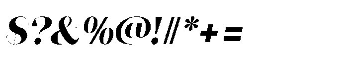 Slabdon Bold Fine Italic Font OTHER CHARS