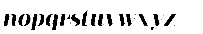 Slabdon Bold Fine Italic Font LOWERCASE