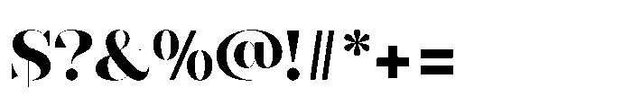 Slabdon Bold Fine Srf Font OTHER CHARS