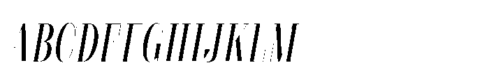 Slabdon Book Condensed Fine Italic Font UPPERCASE
