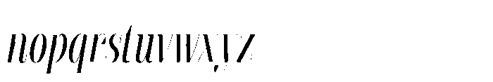 Slabdon Book Condensed Fine Italic Font LOWERCASE