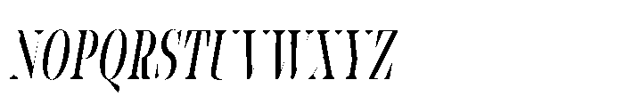 Slabdon Book Condensed Fine Srf Italic Font UPPERCASE