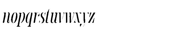 Slabdon Book Condensed Fine Srf Italic Font LOWERCASE