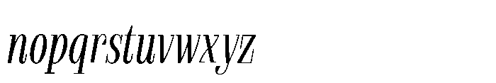 Slabdon Book Condensed Italic Font LOWERCASE