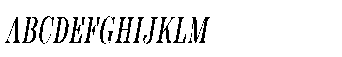 Slabdon Book Condensed Srf Italic Font UPPERCASE