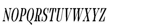Slabdon Book Condensed Srf Italic Font UPPERCASE