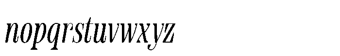 Slabdon Book Condensed Srf Italic Font LOWERCASE