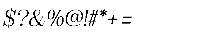 Slabdon Book Srf Italic Font OTHER CHARS