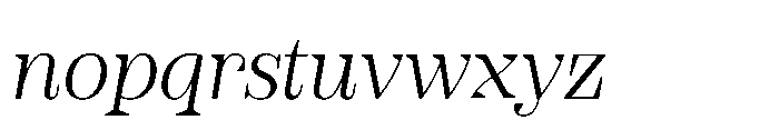 Slabdon Book Srf Italic Font LOWERCASE