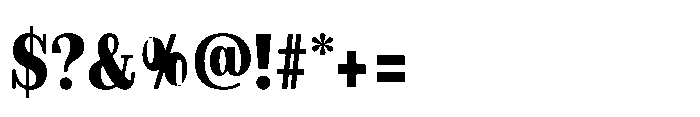 Slabdon Condensed Bold Font OTHER CHARS