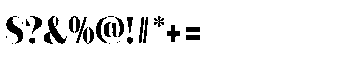 Slabdon Condensed Fine Bold Font OTHER CHARS