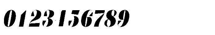 Slabdon Heavy Condensed Fine Italic Font OTHER CHARS