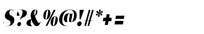 Slabdon Heavy Condensed Fine Italic Font OTHER CHARS