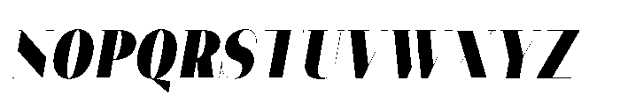 Slabdon Heavy Condensed Fine Italic Font UPPERCASE