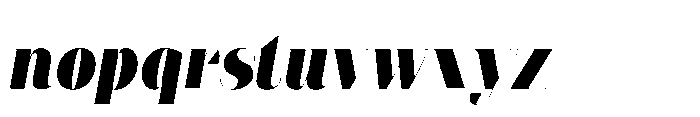 Slabdon Heavy Condensed Fine Italic Font LOWERCASE
