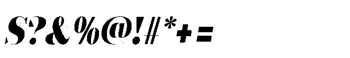 Slabdon Heavy Condensed Fine Srf Italic Font OTHER CHARS