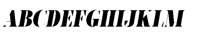 Slabdon Heavy Condensed Fine Srf Italic Font UPPERCASE