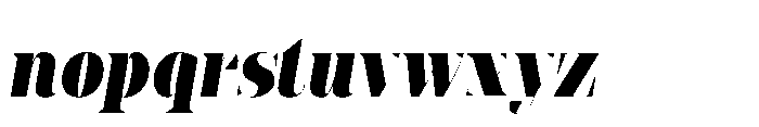 Slabdon Heavy Condensed Fine Srf Italic Font LOWERCASE