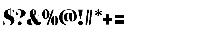 Slabdon Heavy Condensed Fine Srf Font OTHER CHARS