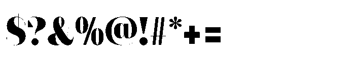 Slabdon Heavy Condensed Fine Font OTHER CHARS