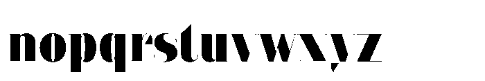 Slabdon Heavy Condensed Fine Font LOWERCASE