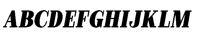 Slabdon Heavy Condensed Italic Font UPPERCASE
