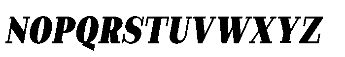 Slabdon Heavy Condensed Italic Font UPPERCASE