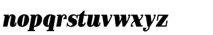 Slabdon Heavy Condensed Italic Font LOWERCASE