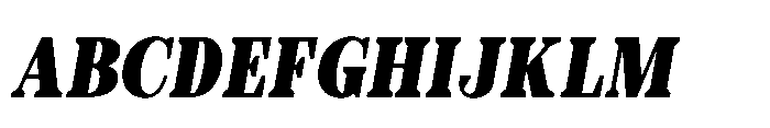 Slabdon Heavy Condensed Srf Italic Font UPPERCASE