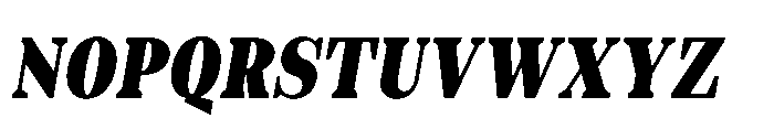 Slabdon Heavy Condensed Srf Italic Font UPPERCASE