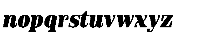Slabdon Heavy Condensed Srf Italic Font LOWERCASE