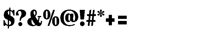 Slabdon Heavy Condensed Srf Font OTHER CHARS