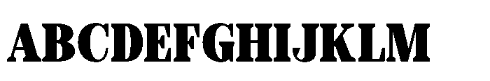 Slabdon Heavy Condensed Srf Font UPPERCASE