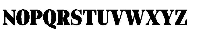 Slabdon Heavy Condensed Srf Font UPPERCASE