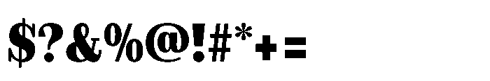 Slabdon Heavy Condensed Font OTHER CHARS
