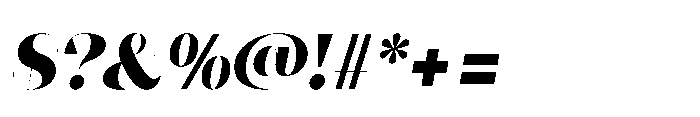 Slabdon Heavy Fine Italic Font OTHER CHARS