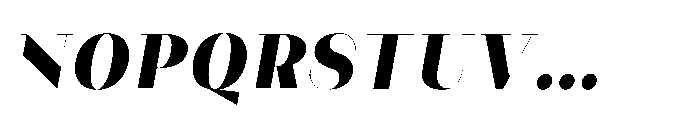 Slabdon Heavy Fine Italic Font UPPERCASE