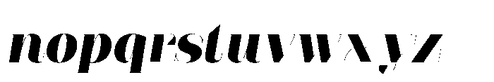 Slabdon Heavy Fine Italic Font LOWERCASE