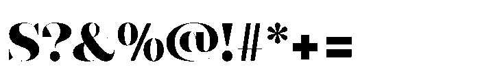 Slabdon Heavy Fine Srf Font OTHER CHARS