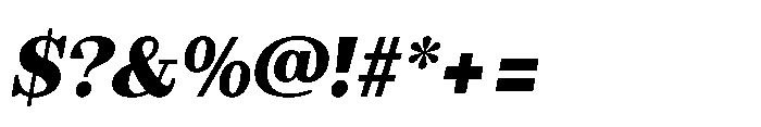 Slabdon Heavy Srf Italic Font OTHER CHARS