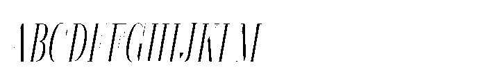 Slabdon Light Condensed Fine Italic Font UPPERCASE