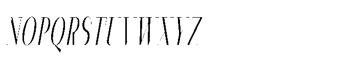 Slabdon Light Condensed Fine Italic Font UPPERCASE