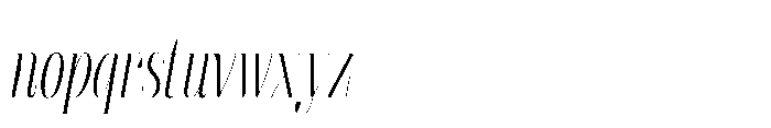 Slabdon Light Condensed Fine Italic Font LOWERCASE